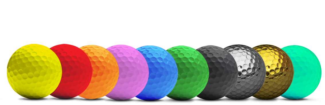 farbige Golfbälle