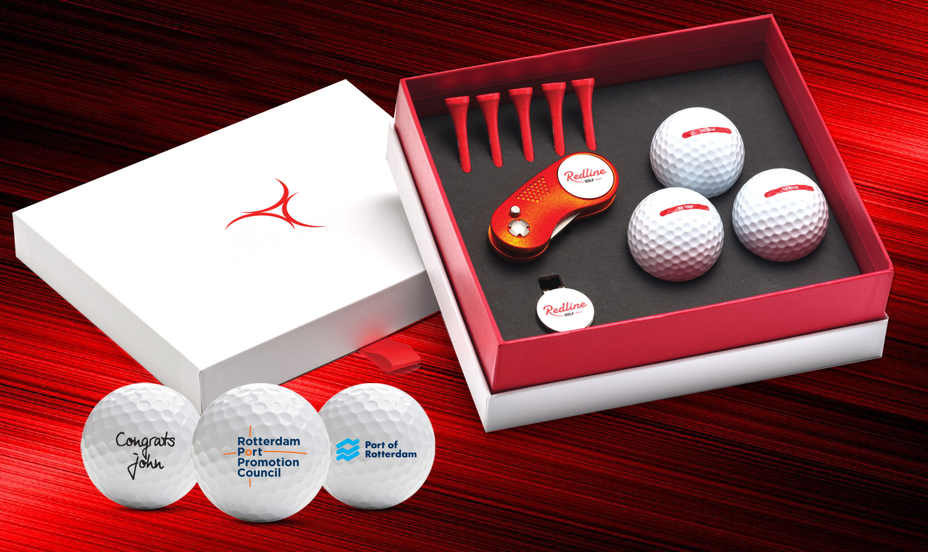 Wunderschöne Geschenkbox ab 29,50 € mit personalisierten Golfbällen