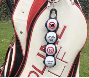 Yosoo Golfballhalter Mit Clip - Tragbare Golf-Tasche Mit 2 Bällen & 4 Tees